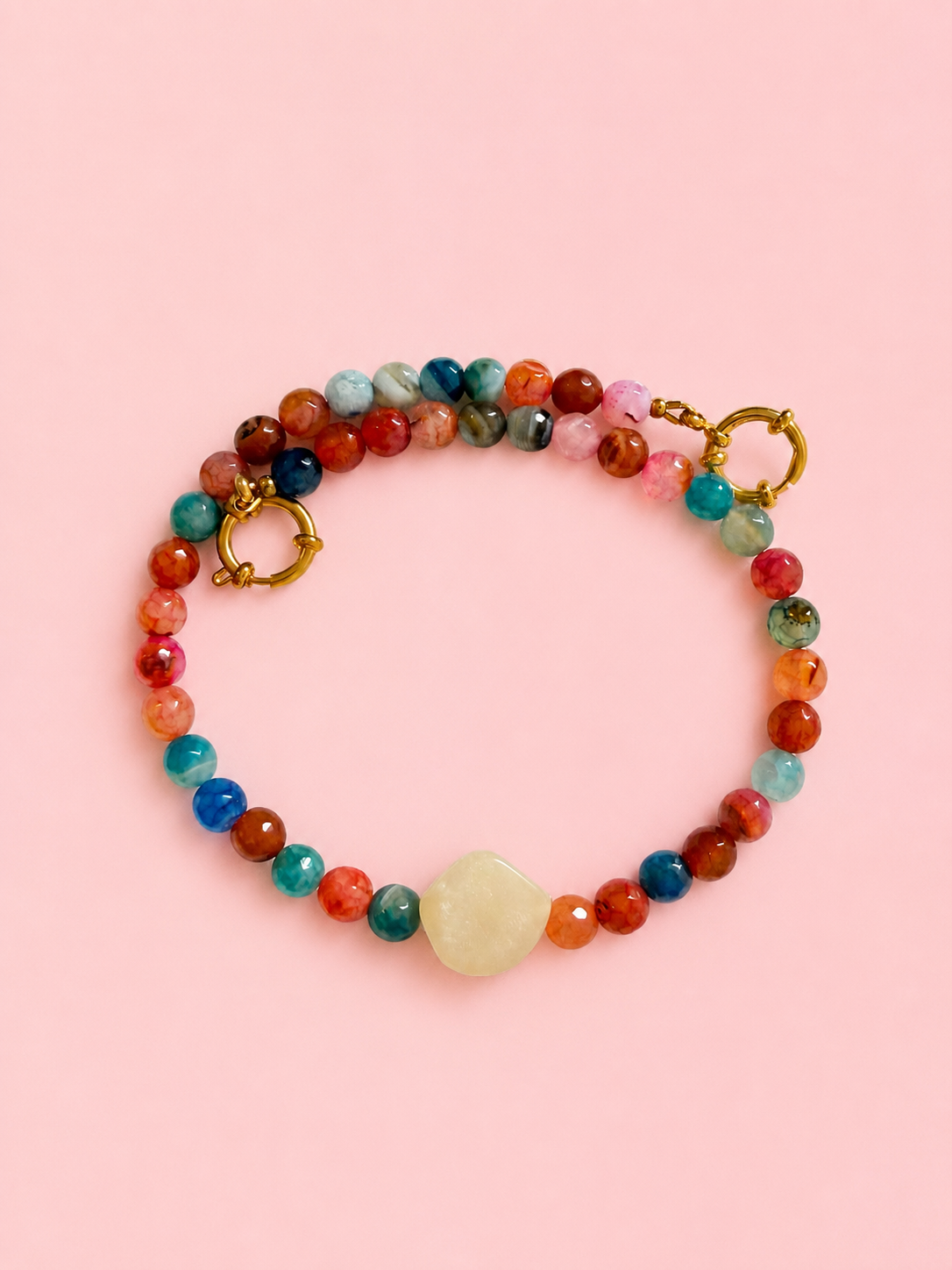 Wildcard: natural dragon agate & resin nugget