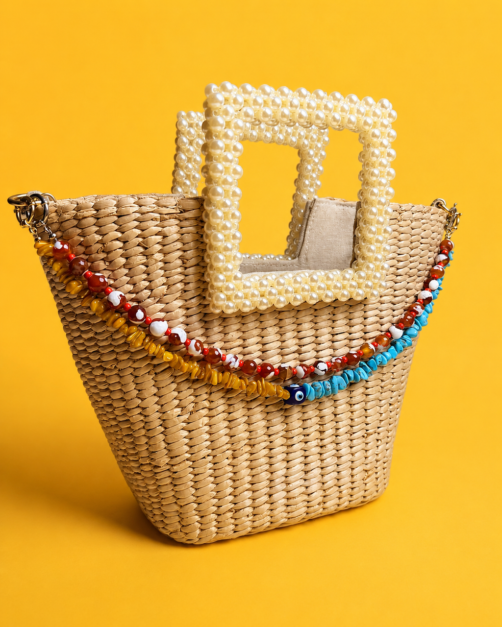 Spicy habit: natural fire agate stone bag charm