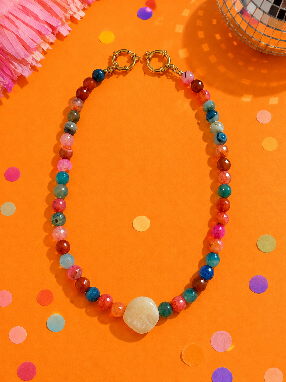 Wildcard: natural dragon agate & resin nugget