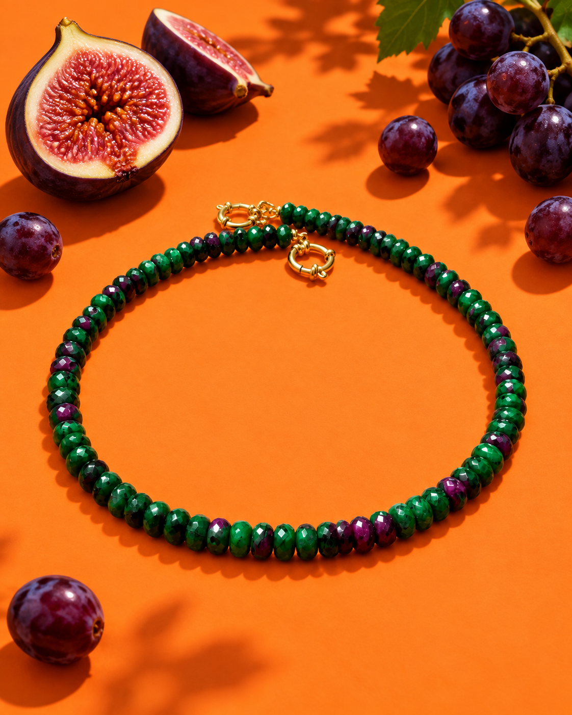 Green flags only: ruby zoisite gemstone bag charm