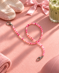 Bubblegum: pink agate stones