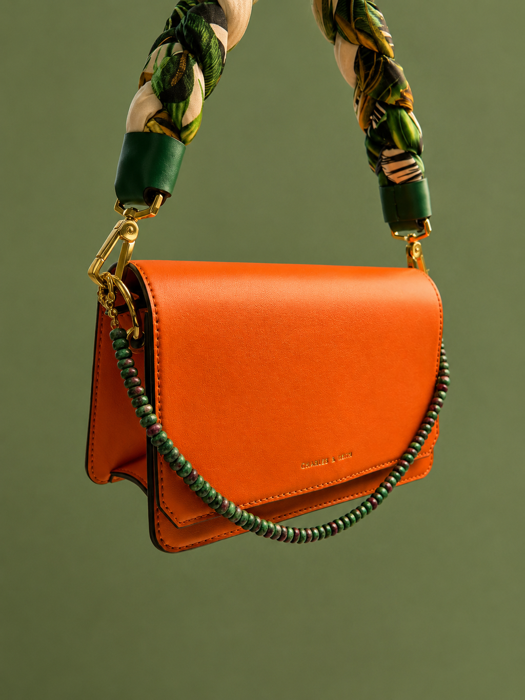 Green flags only: ruby zoisite gemstone bag charm