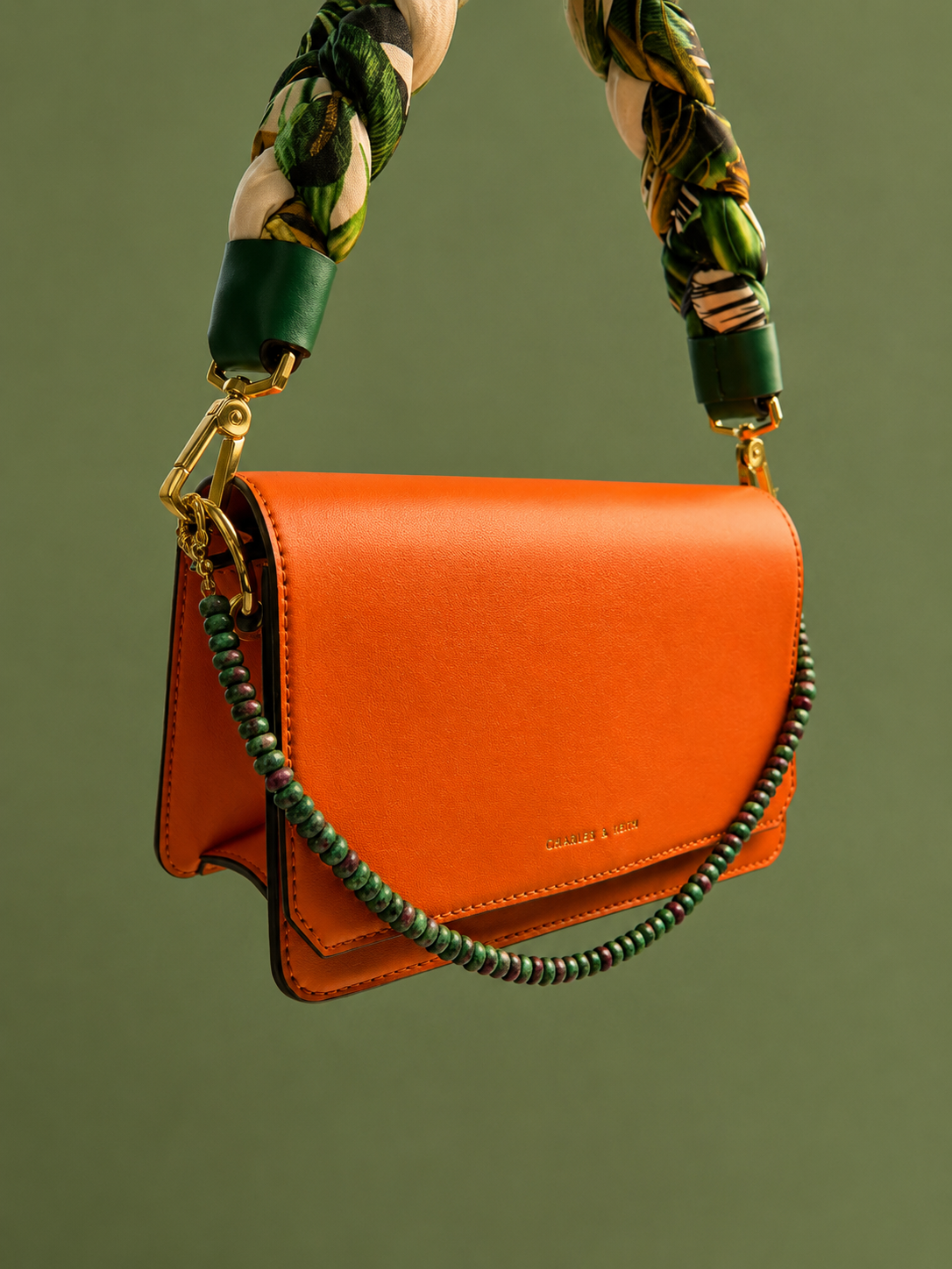 Green flags only: ruby zoisite gemstone bag charm