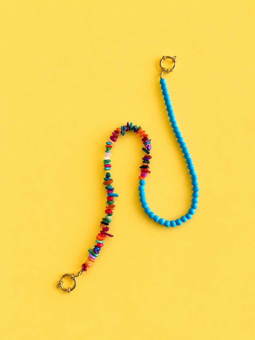 Riviera: smooth turquoise & multicolor beads