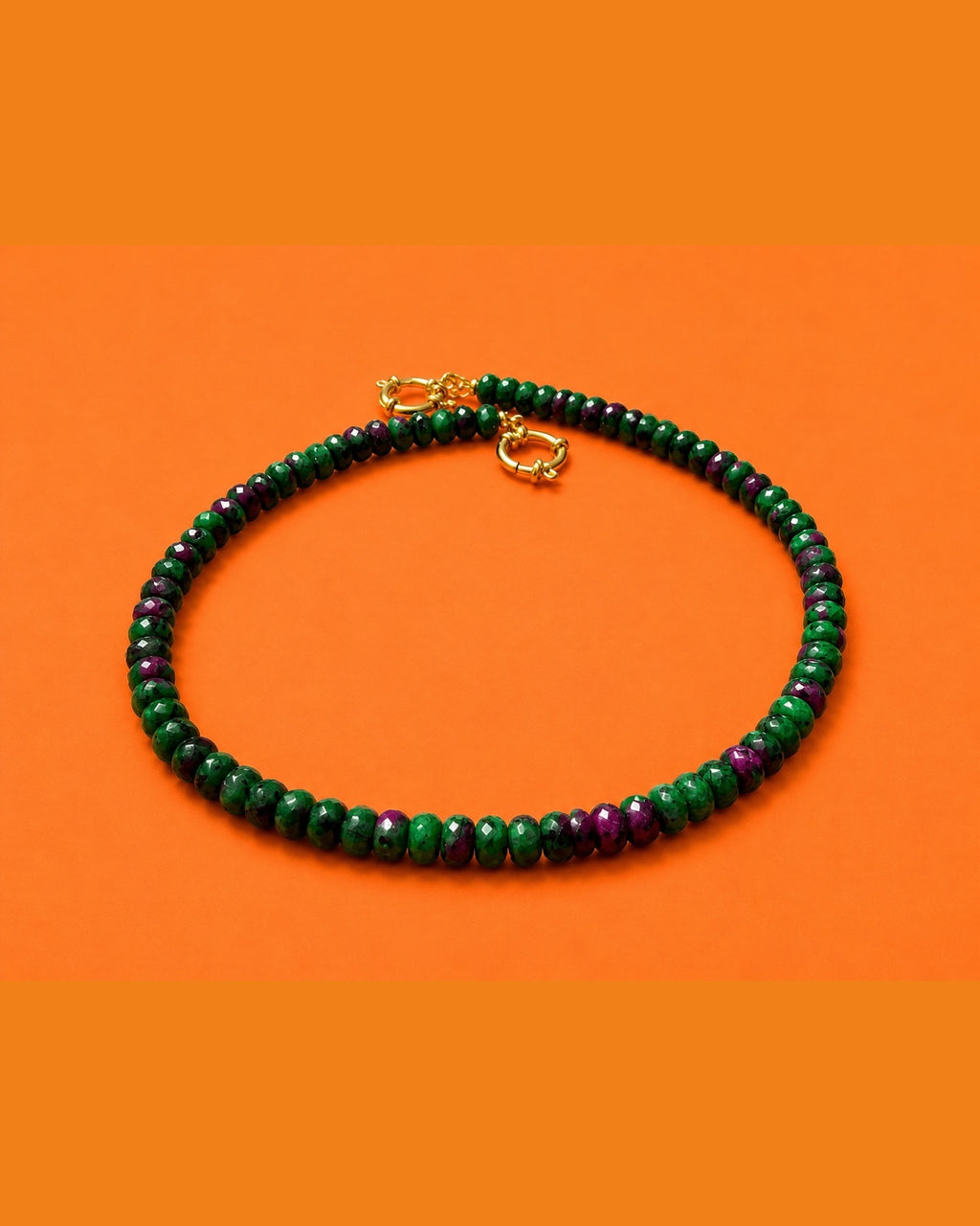 Green flags only: ruby zoisite gemstone bag charm